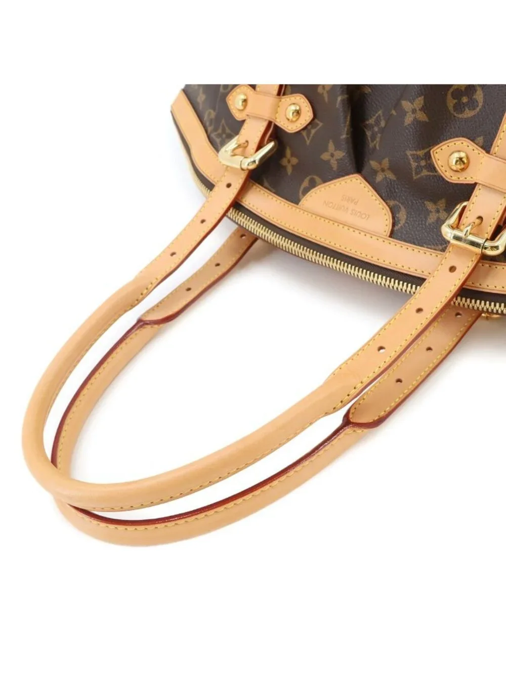 Louis Vuitton Monogram Tivoli GM Tote Brown Gold